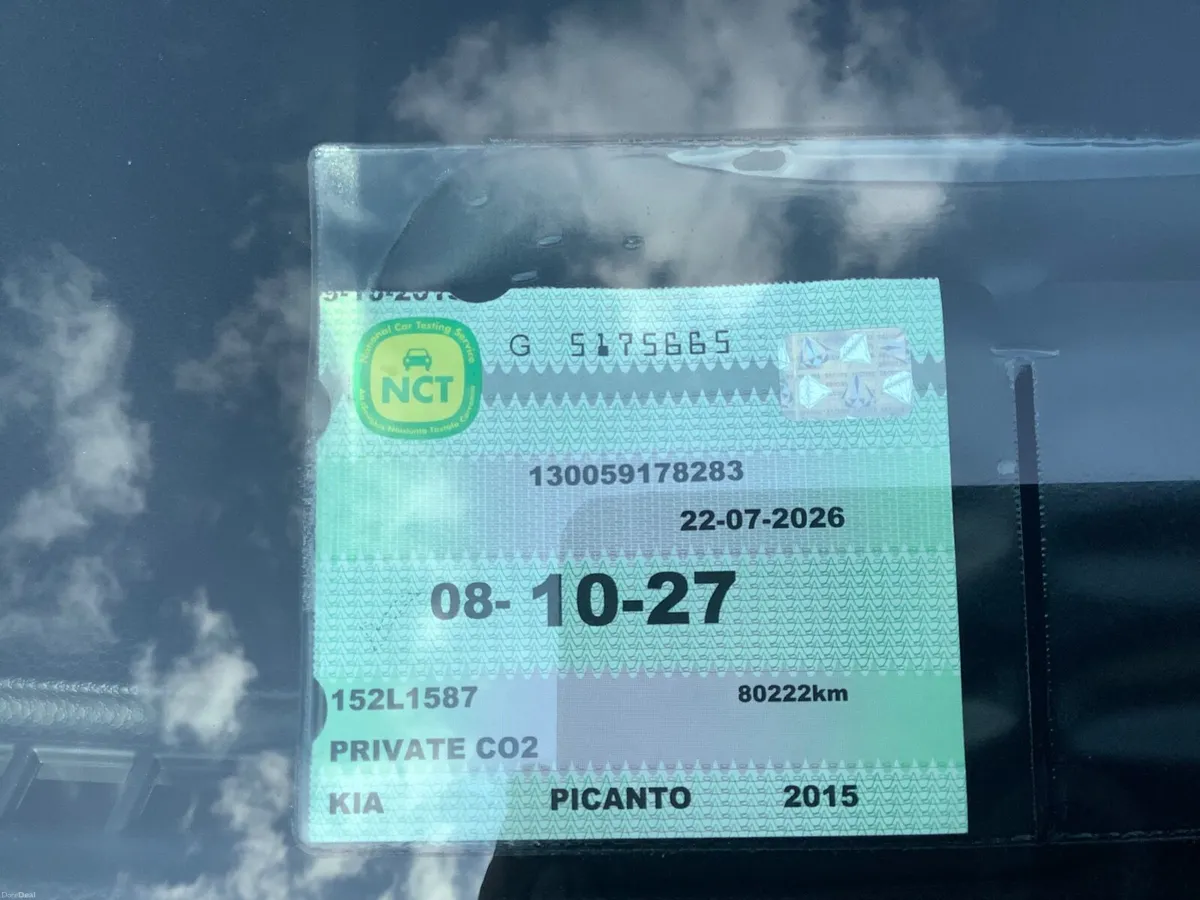 152 Kia Picanto 1.0…NEW NCT 10/27..low miles - Image 2