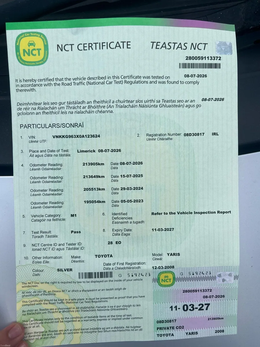 Manual 2008 Toyota Yaris + Citroen C4 (Both NewNCT - Image 6