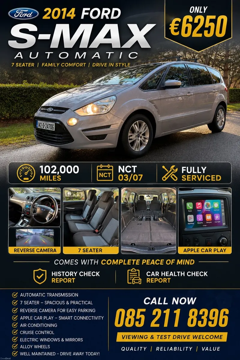 Ford Smax Auto&NCT (7 Seats) - Image 2