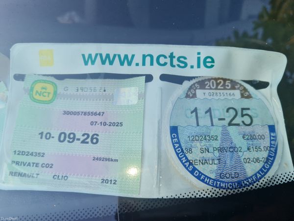 2012 Renault Clio 1.1L Nct09/26 tax12/25 369127859