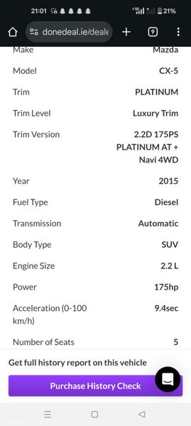 2015 Mazda CX-5 Platinum Luxury- low Milage 376152207
