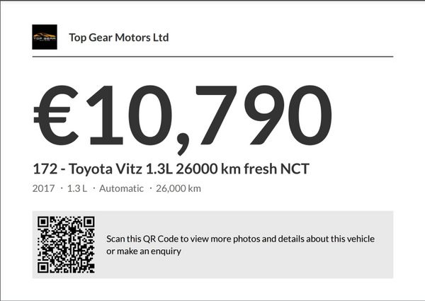 172 - Toyota Vitz 1.3L 26000 km fresh NCT 377573113