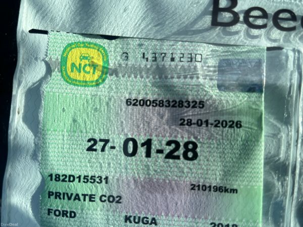 Ford Kuga 2018 NCT 01/28 TAX 04/26 378658338