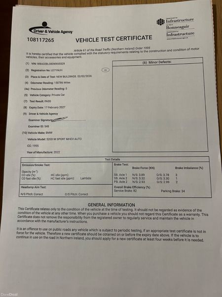 2022 BMW 520D MHT LCI M SPORT VRT INCUDED 378945454