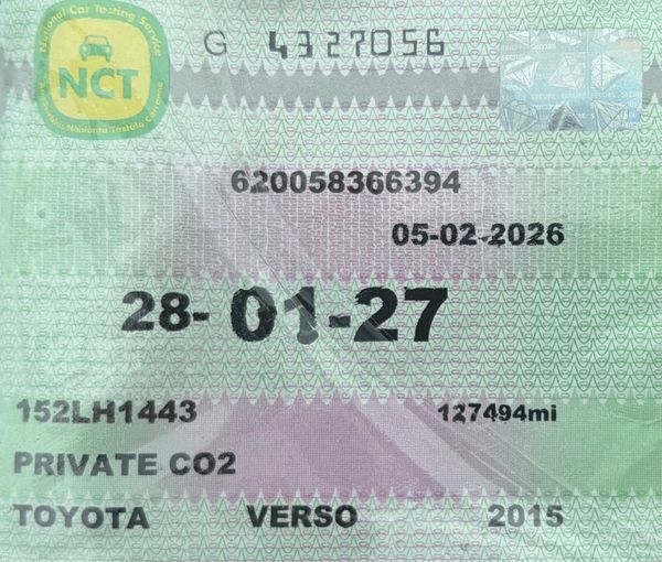 2015 Toyota Verso 1.6 D-4D Nct 01/27 Tax 02/26 380332026