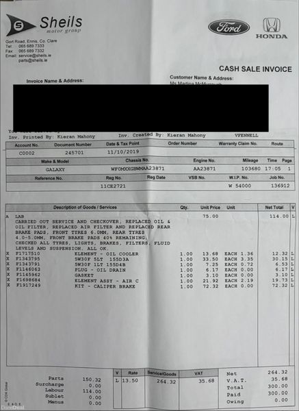 2011 Ford Galaxy 2.0TDI 7 Seat TITANIUM Nct 05/26 380493542