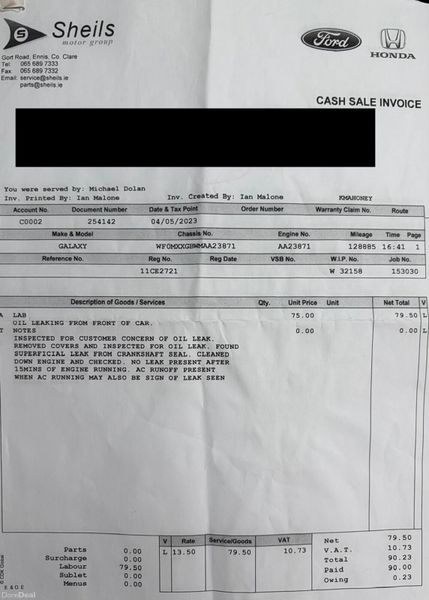 2011 Ford Galaxy 2.0TDI 7 Seat TITANIUM Nct 05/26 380723058