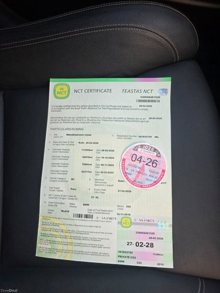 2016 BMW 520D M Sport Auto New Nct 2028 381246446