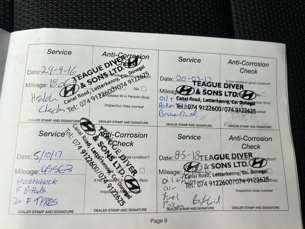 2016 HYUNDAI SANTA FE SERVICE HISTORY 381259436