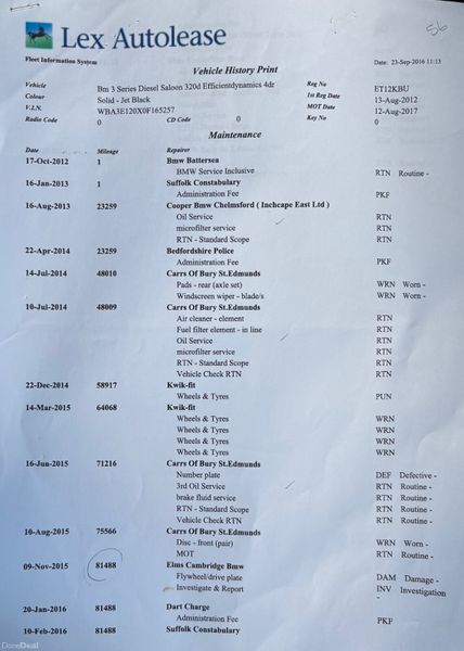 2012 BMW 3 Series 2.0D ES Nct 11/26 Tax 06/26 381393486