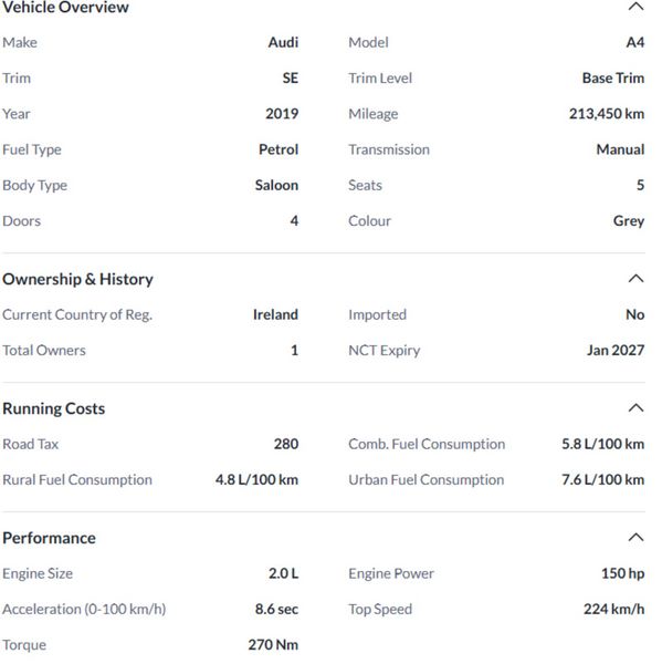 Audi A4 35TFSI 150HP SE, NCT AND TAX 381707562