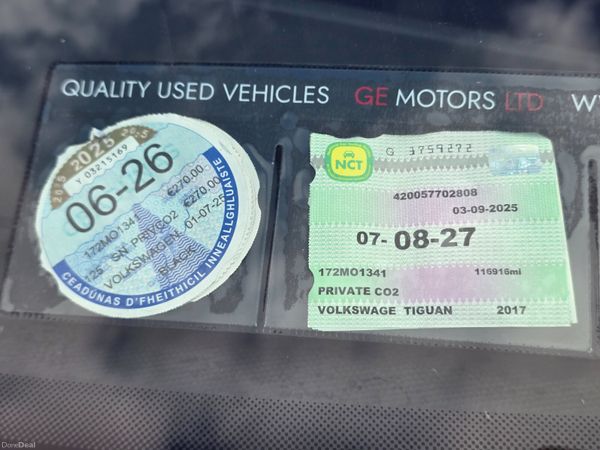 2017 VW TIGUAN 2.0 150BHP COMFORTLINE MODEL 381871000