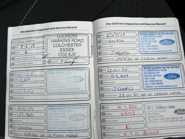 2018 FORD FOCUS ZETEC SERVICE HISTORY 382120430