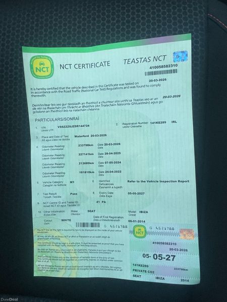 141 SEAT Ibiza FR.. Sunroof Model.. NCT 05/27 383003816