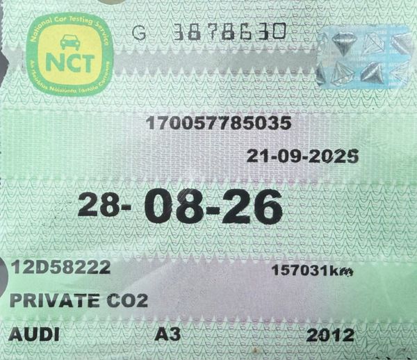 2012 Audi A3 1.4 TFSI AUTO Nct 08/26 Tax 08/26 384113946