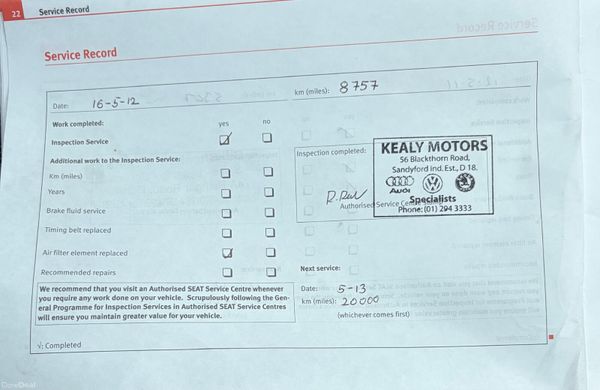 2009 SEAT Ibiza 1.2 Costa Nct 10/26 384379424