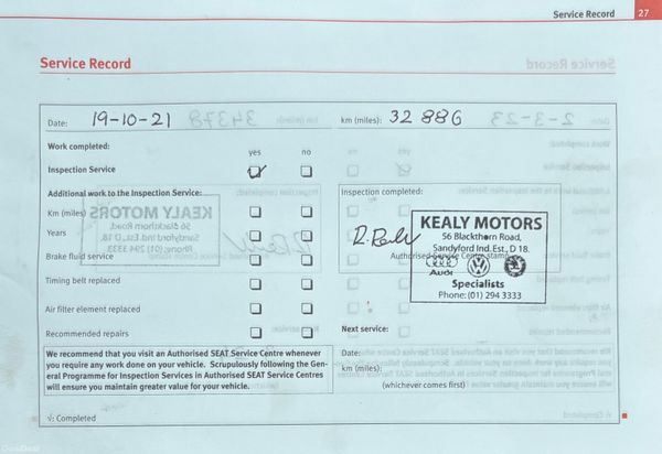2009 SEAT Ibiza 1.2 Costa Nct 10/26 384379428