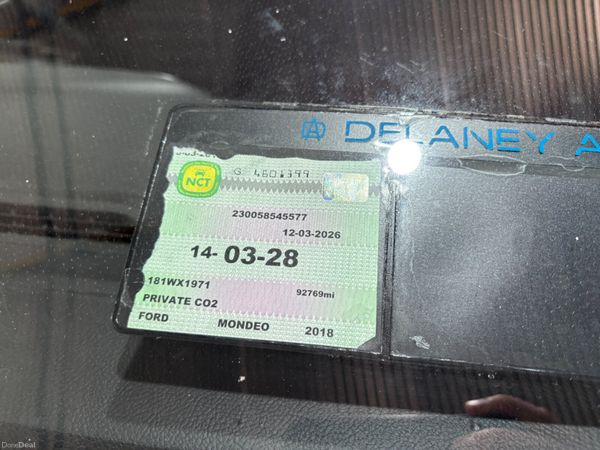 2018 Ford Mondeo Zetec 1.5 TDCi 120  NCT 03/2028 384905100