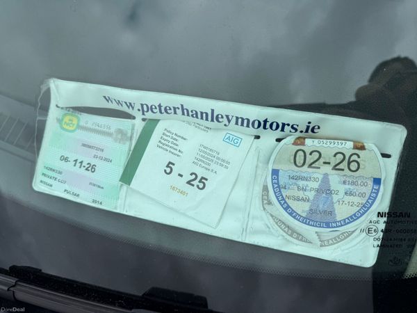 2014 Nissan Pulsar 1.5 DCI SV Nct 11.2026 385121978