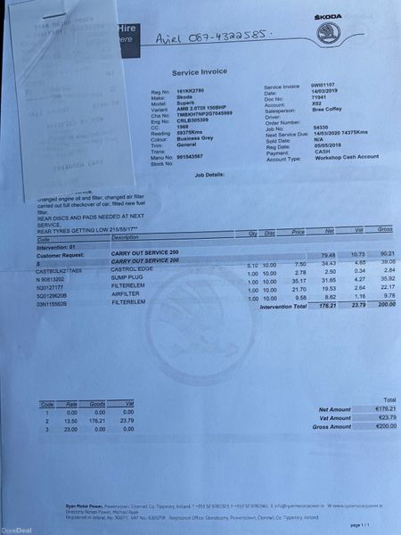 2016 Skoda Superb 2.0 TDI Ambition Nct 05/27 385473498