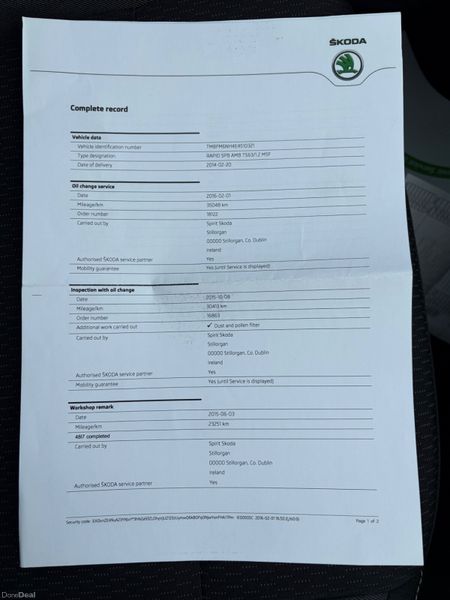 2014 Skoda Rapid 1.2 TSI Ambition Nct 02/27 385679800