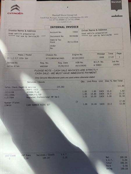 2015 Citroen C3 1.2 VTI VTR+ Nct 01/27 Tax 07/26 386129678