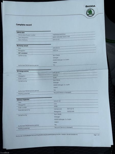 2014 Skoda Rapid 1.2 TSI Ambition Nct 02/27 387486222
