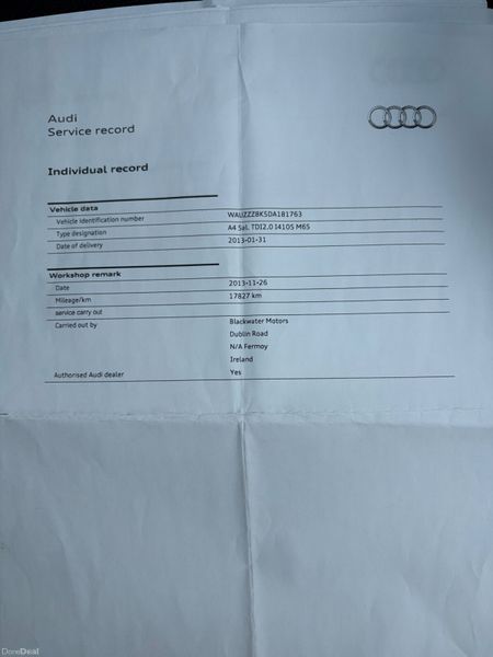 2013 Audi A4 2.0 TDI SE Nct 05/27 Tax 05/26 387666844