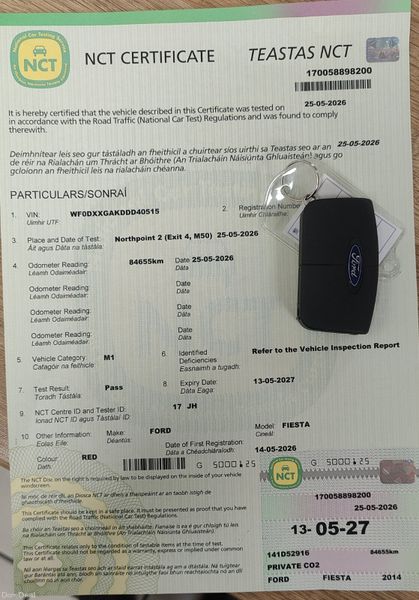 2014 Ford Fiesta 1.0 Petrol Automatic 388410456