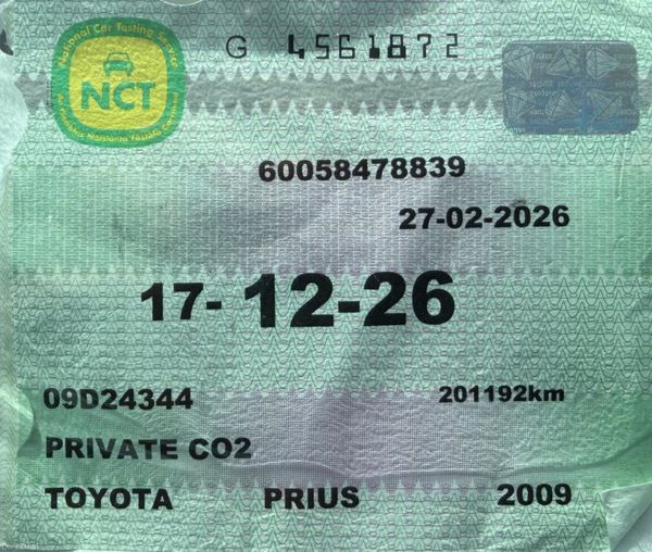 2009 Toyota Prius 1.5 VVT-I Hybrid Nct 12/26 389590812