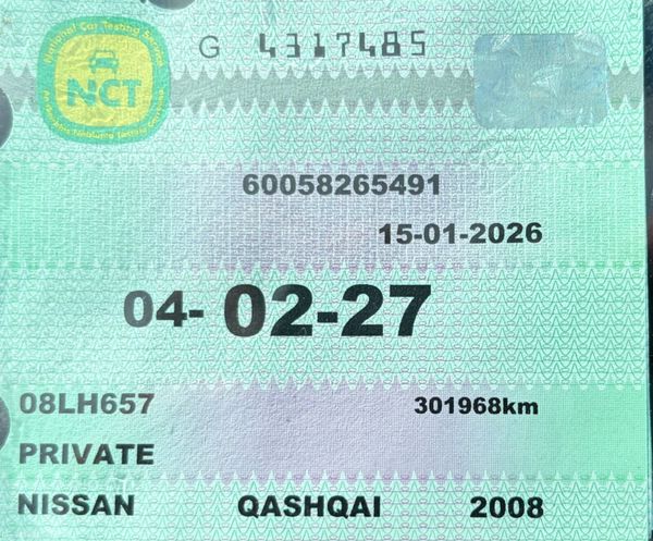 2008 Nissan Qashqai 1.6 Nct 02/27 Tax 10/26 390883102