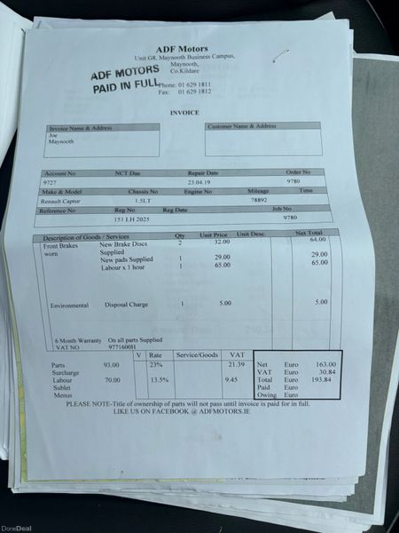 2015 Renault Captur 1.5 DCI Signature Nct 08/27 393672260