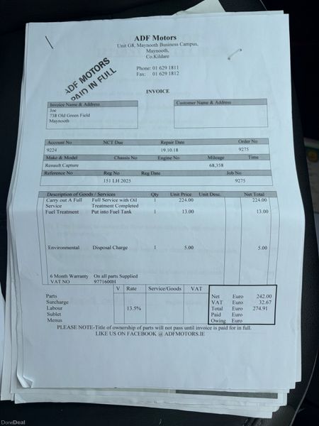 2015 Renault Captur 1.5 DCI Signature Nct 08/27 393672268