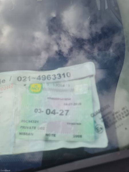 2008 Nissan Note 1.4 Nct04/27 394010980