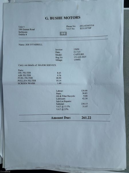 2015 Renault Captur 1.5 DCI Signature Nct 08/27 394699130