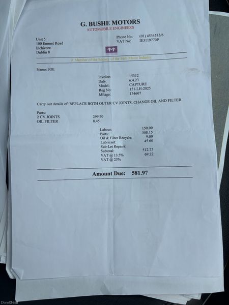 2015 Renault Captur 1.5 DCI Signature Nct 08/27 394699134