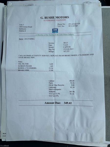 2015 Renault Captur 1.5 DCI Signature Nct 08/27 395011620