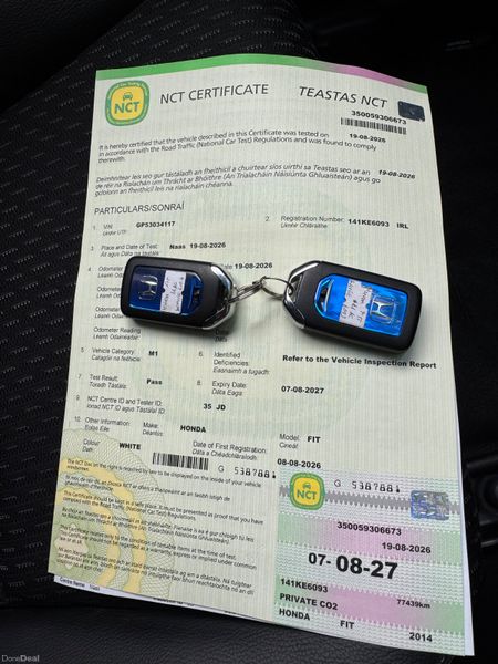 HONDA FIT 1.5 Hybrid Auto 2014 77000 KM 2 keys 395999720