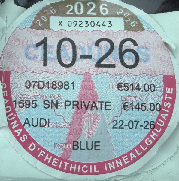 2007 Audi A3 1.6 Attraction Nct 01/27 Tax 10/26 396680848