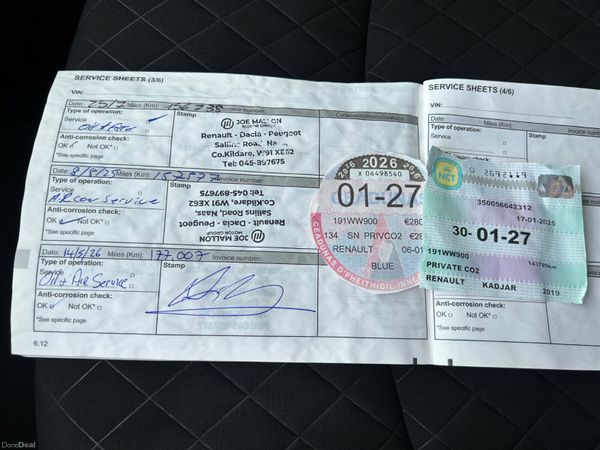 2019 RENAULT KADJAR PETROL SERVICE HISTORY 397739684