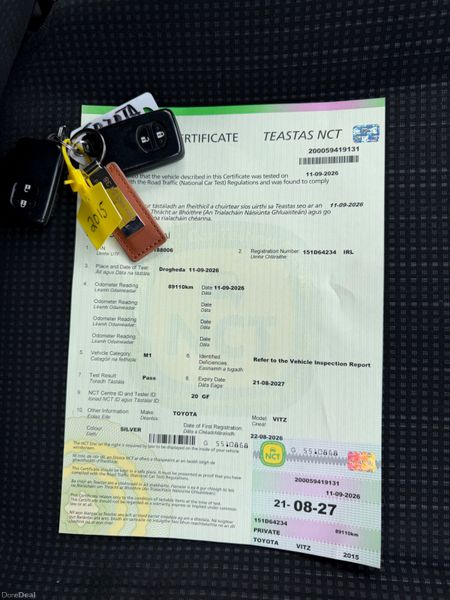 2015 Toyota Vitz 1.3 Petrol Automatic 398048680