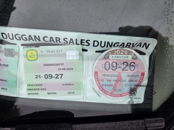 Nissan Micra, Irish car, New nct 398657216