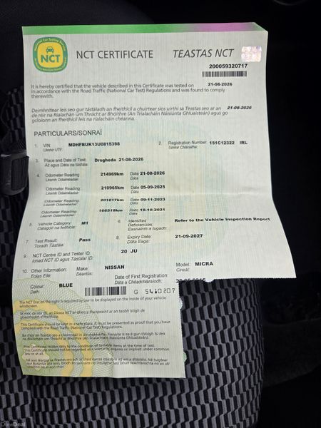 Nissan Micra, Irish car, New nct 398657222