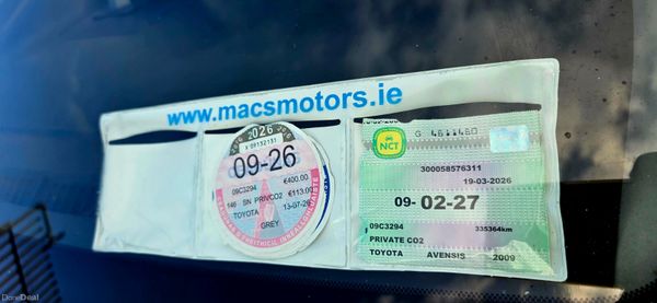 Toyota Avensis 2009 Nct 02.2027 Tax 09.2026 398606892