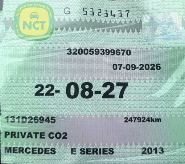 2013 Mercedes E-Class E220D 2.2D Auto Nct 08/27 398974900