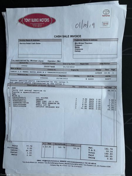 2010 Toyota Yaris 1.0 VVT-I Nct 04/27 Tax 09/26 398977882