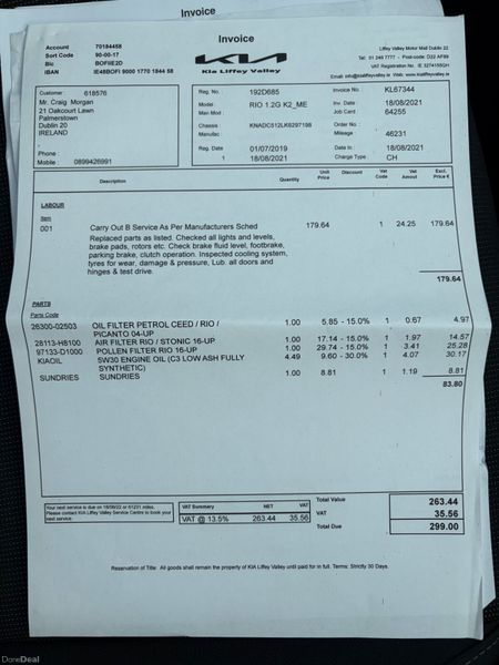 2019 Kia Rio 1.25 K2 Nct 06/27 Tax 02/27 399249346