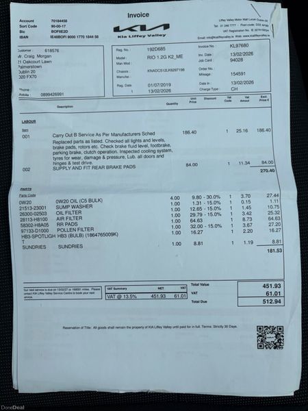 2019 Kia Rio 1.25 K2 Nct 06/27 Tax 02/27 399249352