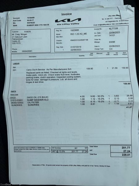 2019 Kia Rio 1.25 K2 Nct 06/27 Tax 02/27 399249338