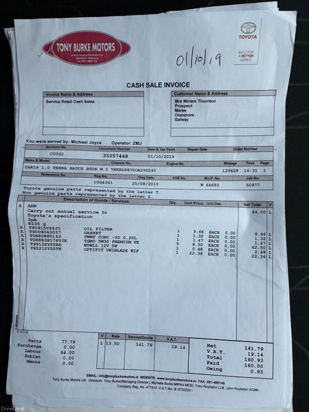 2010 Toyota Yaris 1.0 VVT-I Nct 04/27 Tax 09/26 399298018